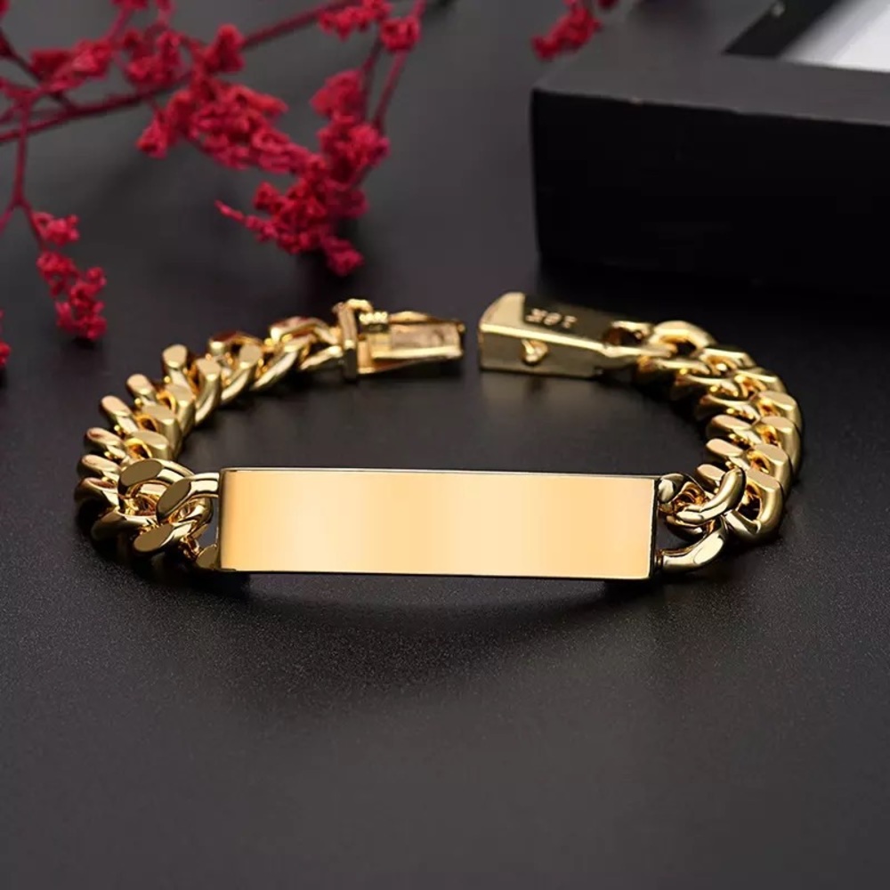NEW Mens Gold Cuban Bracelet Unisex